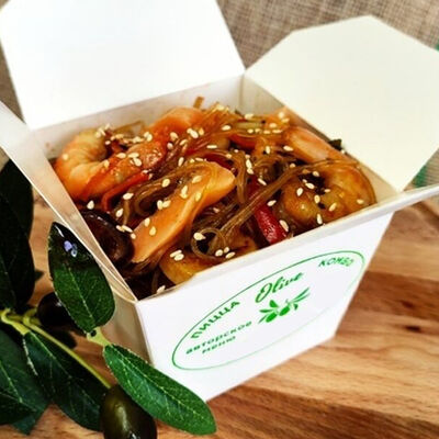 Wok Фунчоза с морепродуктами в Пицца Olive по цене 300 ₽