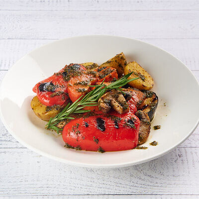 Овощи на гриле-цуккини, баклажан, морковь, картофель, грибы) в АндерСон по цене 440 ₽