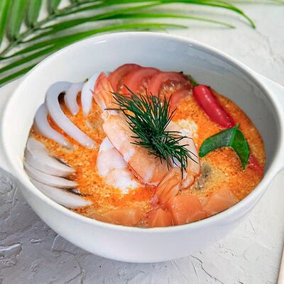 Суп Том Ям с морепродуктами в Суши-бар Тунец по цене 720 ₽
