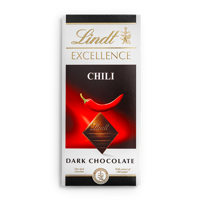 Темный шоколад Lindt с перцем чили в Кухня на районе по цене 399 ₽