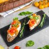 Брускетта с лососем слабой соли, сыром страчателла, томатами и каперсами в Topfoodcafe по цене 455