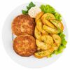 Котлета куриная с картофелем айдахо в Три печки по цене 460