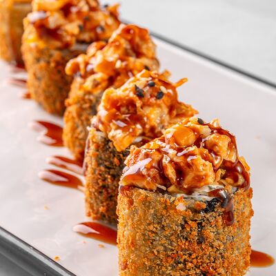 Ролл жареный с угремв Ginza по цене 5250 ₸