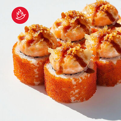 Роллы Лосось Икра Спайси запеченные в Банхоф по цене 549 ₽