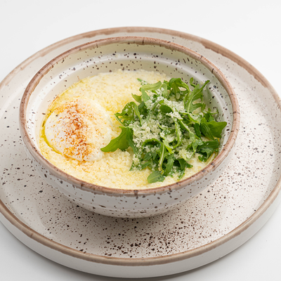 Пшенная каша с яйцом пашот и пармезаном в Скандинавия по цене 550 ₽