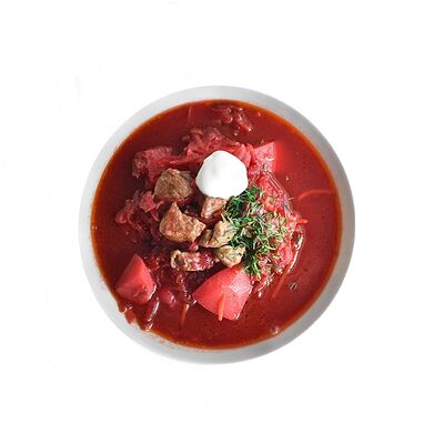 Борщ с копченой курицей в Дом еды по цене 469 ₽