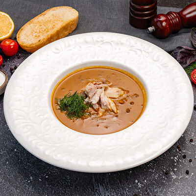 Суп с кроликом и белыми грибами и вешенками в КРЫША по цене 940 ₽