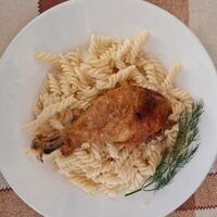 Макарон с курицей в Чингизхан