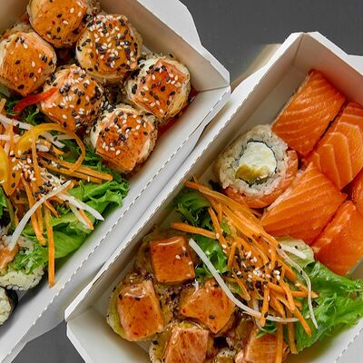 Сет №3 Лососевая любовь в 96 азиаток по цене 3510 ₽