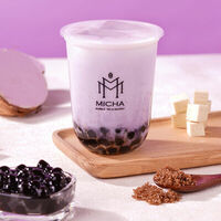 Таро с карамельной тапиокой в Micha Bubble Tea & Bakery