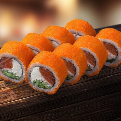 Сливочный лосось масаго в Суши Рай по цене 730 ₽