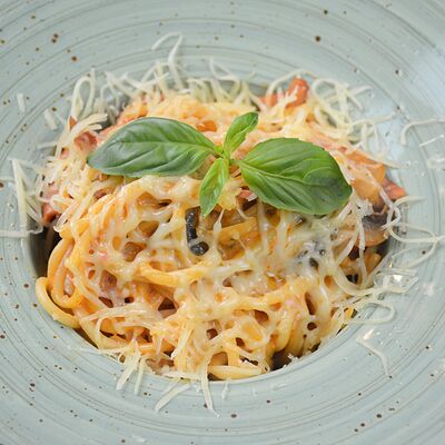 Паста с креветками и цукини в Шашлык City по цене 750 ₽