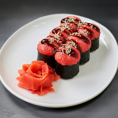 Запеченный ролл с крабом в SASHIMI по цене 635 ₽