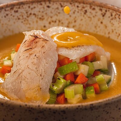 Рыбный суп Псаросупа велюте в Греческая таверна Порто Миконос по цене 810 ₽