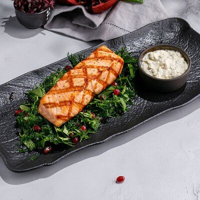 Стейк из лосося на гриле в Мангал&Грузия по цене 1450 ₽