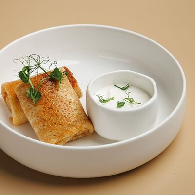 Блинчики с мясным фаршем и сметаной в Бабуля по цене 400 ₽