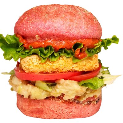 Бургер с тофу и баклажановым риетом в Green Point по цене 700 ₽