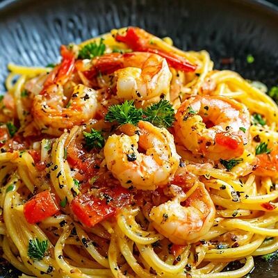 Паста с креветкамив Panorama по цене 650 ₽