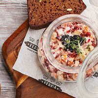 Салат Сельдь под шубой с копченым картофелем в Ферма