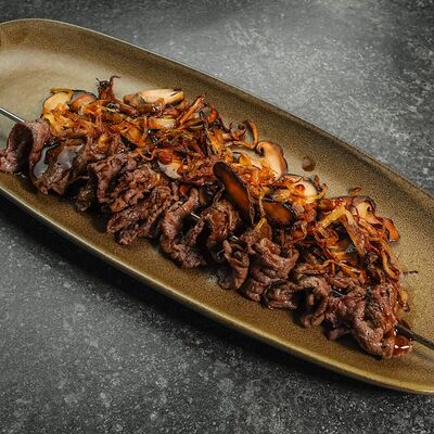 Стейк трай-тип с грибами в Рестобар Гриль 39 по цене 750 ₽