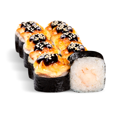 Ролл Вулкан с креветками в Автоcуши Автопицца по цене 638 ₽