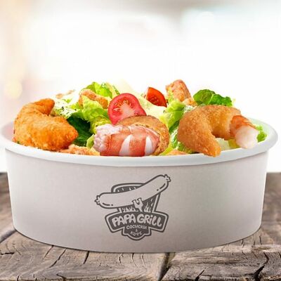 Салат цезарь с креветками в Papa Grill по цене 517