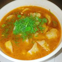 Суп с пельменями ручной работы в Мангалцентр