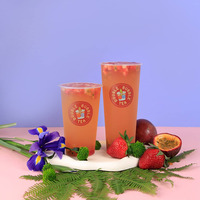 Вайб Маракуйя-клубничный XL в Double bubble tea