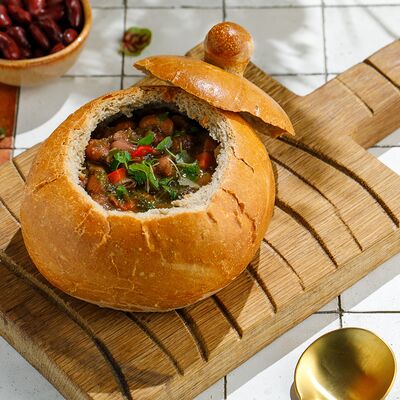 Фасолевый суп в горшочке в Баклажан в ТЦ 