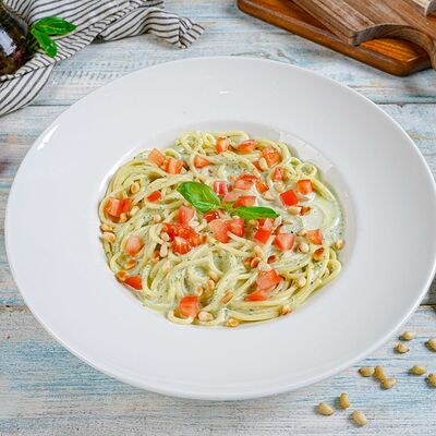 Паста с соусом песто из руколы в Термос по цене 860 ₽