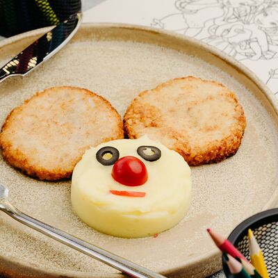 Котлетки куриные с картофельным пюре в Душа по цене 425 ₽