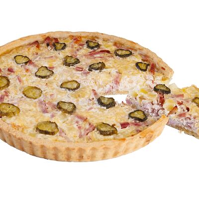 Шведский пирог с копченой грудинкой, картошечкой и огурчиками (средний)в Машенькины пироги по цене 1120 ₽