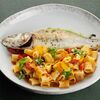 Сибас Acqua pazza с мецце манике, лимоном и боттаргой на 2 персоны в Butler по цене 8500