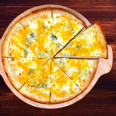 Пицца Сырный Djo на тонком тесте в WORLD MANGAL CLUB по цене 1290 ₽