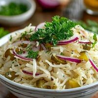 Салат из квашеной капусты с огурцом в Обед30