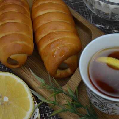 Сосиска в тесте в Пышнотесто по цене 91 ₽