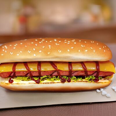 Хот-дог с сыром Чеддер в Большой Аппетит по цене 602 ₽