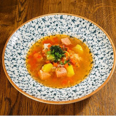 Батумская уха с судаком и лососем в Вах!Хинкали по цене 720 ₽