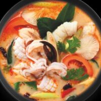 Суп Том ям в Kuksu korea cafe