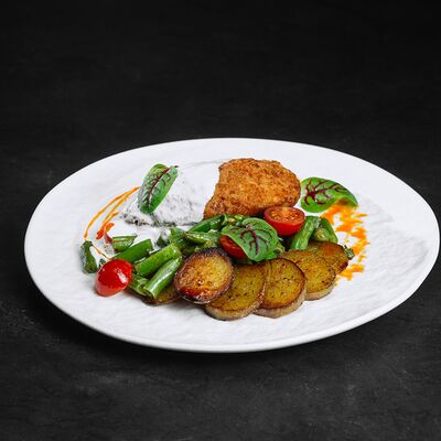 Котлета приморская из черной трески с овощами в Интонация по цене 850 ₽