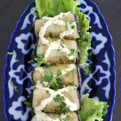 Рулетики из баклажанов с языком и маринованными огурчиками в Навруз73 по цене 620 ₽