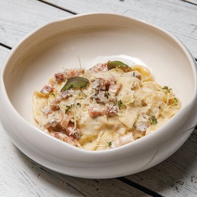 Паста А-ля карбонара в Овертайм по цене 840 ₽