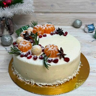 Новогодний торт Мандарин (Love Сникерс) в Кантанелло по цене 1760 ₽