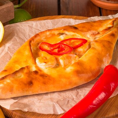 Хачапури с морепродуктами в соусе том ям в Мушмула по цене 599