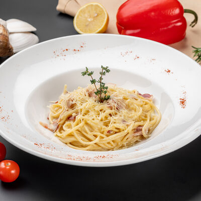 Спагетти Карбонара в Ресторан Крыша бар по цене 450 ₽