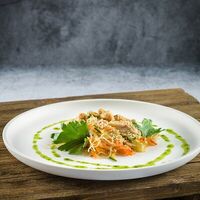 Салат с фунчозой и курицей в сладком соусе чили в CAFE BREAKFAST & LUNCH