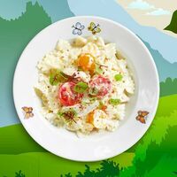 Фарфалле с куриной грудкой су-вид в Остерия Il Massimo