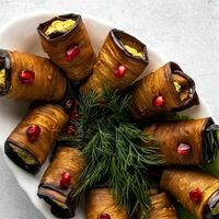 Рулетики из баклажанов с сыром и зеленью в Дудуки