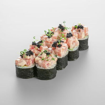 Ролл с креветкой и тартаром из тунца в Рисоварка SUSHI PREMIUM по цене 921 ₽