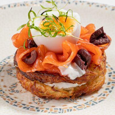 Картофельный драник с лососем в Lunasole по цене 650 ₽